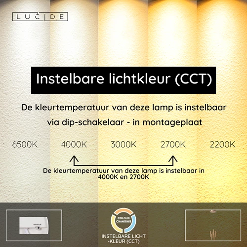 Lucide GRIFFITH - Hanglamp - Ø 38 cm - LED Dimb. - CCT - 6x6W 2700K/4000K - Geschikt voor vide en hoge plafonds - Brons | Premium - USP